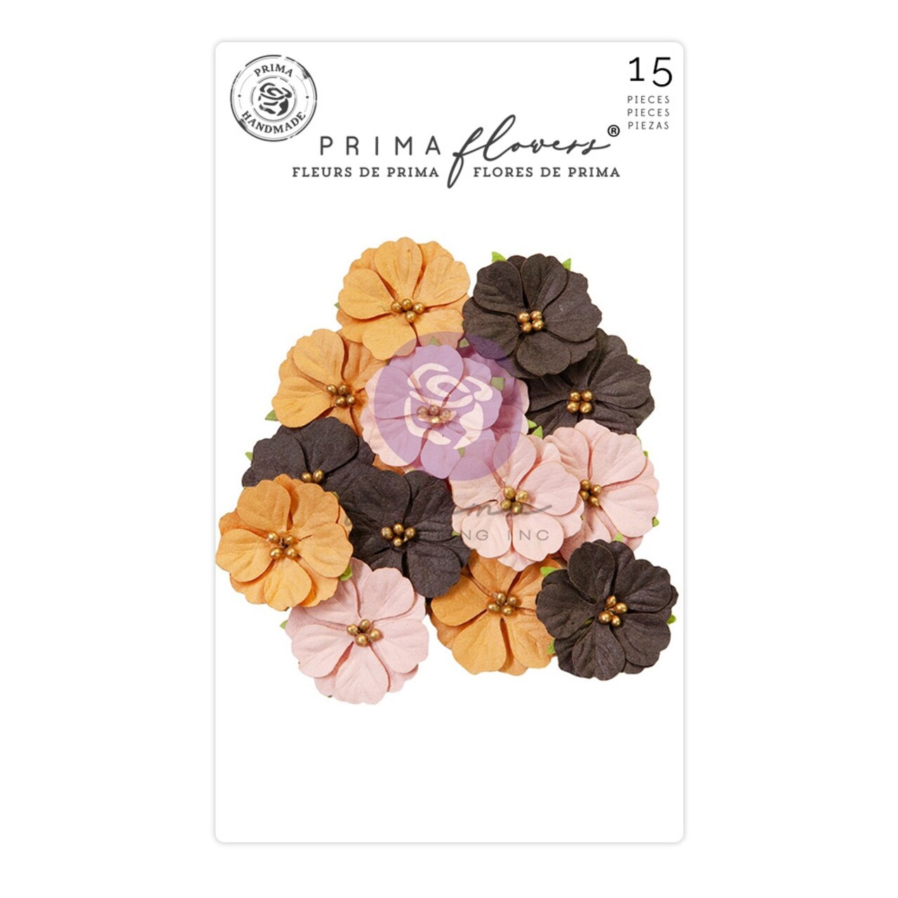 Prima Marketing Mulberry Paper Flowers-Witches Brew - Twilight